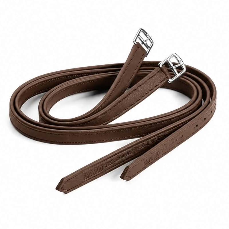 Equipe Emporio Stirrup Leathers - Brown