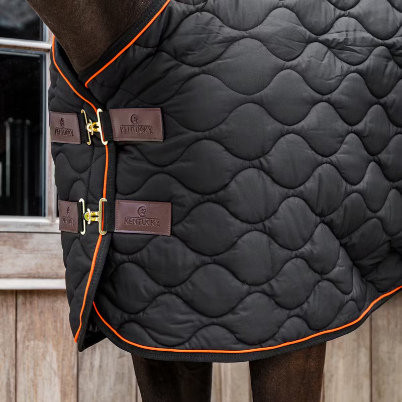 Kentucky Wave 160g Stable Rug - Black-2