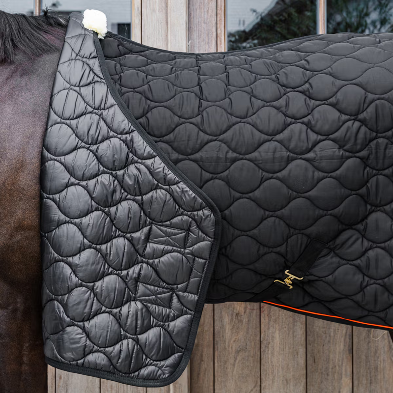 Kentucky Wave 160g Stable Rug - Black-3