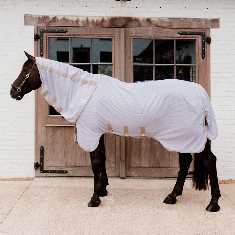 Kentucky Mesh Comfort Fly Rug - Pied De Poule Beige