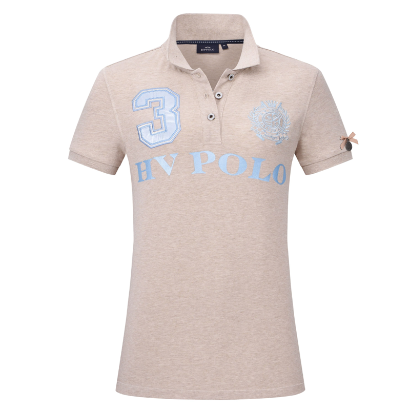 HV Polo Ladies Favouritas EQ Polo Shirt - Natural Heather