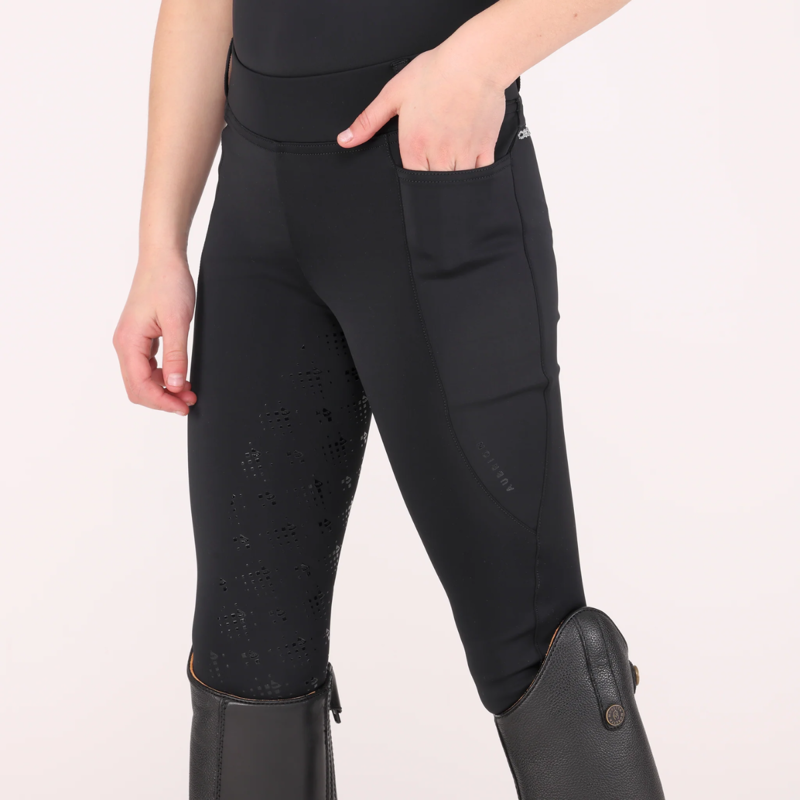 Aubrion Young Rider Optima LX Riding Tights - Black-5