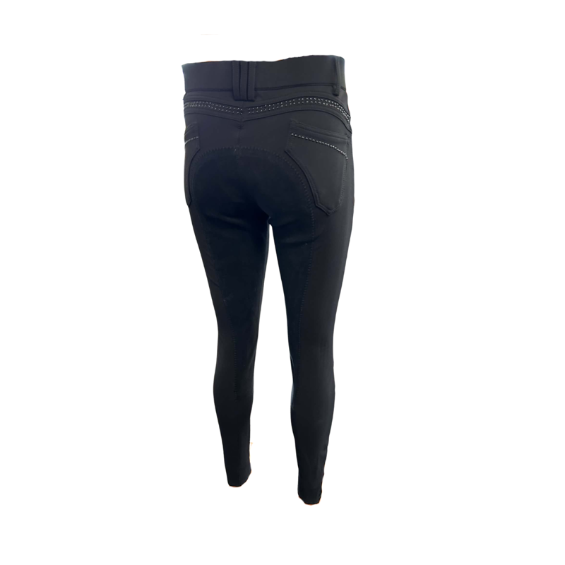 Montar Thea Rivet Band Ladies Breeches - Black-1