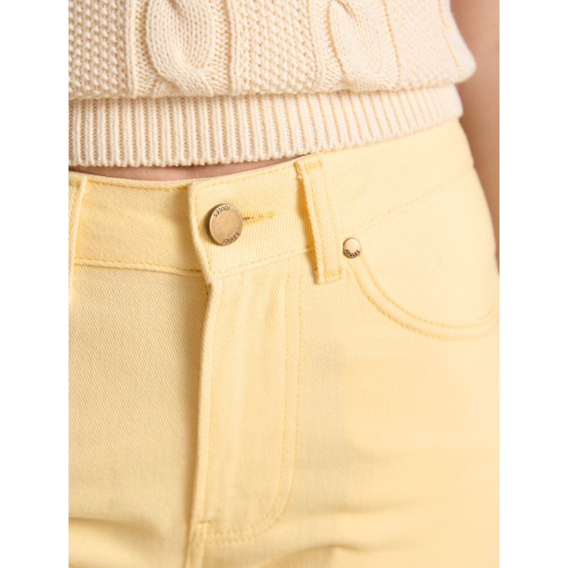 Joules Ladies High-Waisted Barrel Fit Jeans - Yellow-4