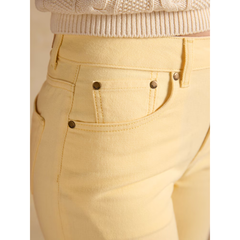 Joules Ladies High-Waisted Barrel Fit Jeans - Yellow-5