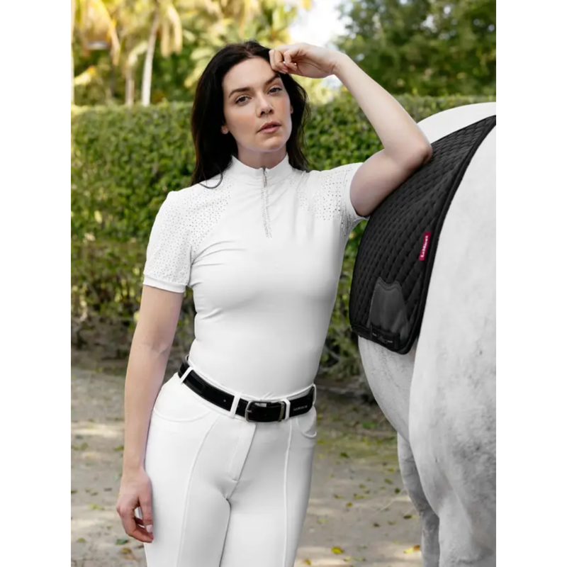 LeMieux Brilliance Verity Short Sleeve Show Shirt - White-5