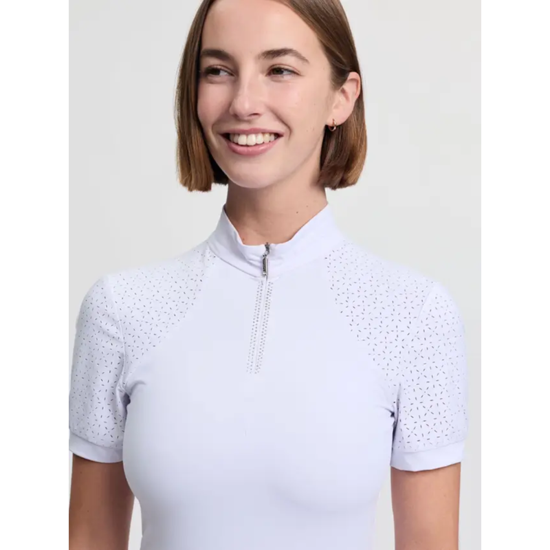 LeMieux Brilliance Verity Short Sleeve Show Shirt - White-4