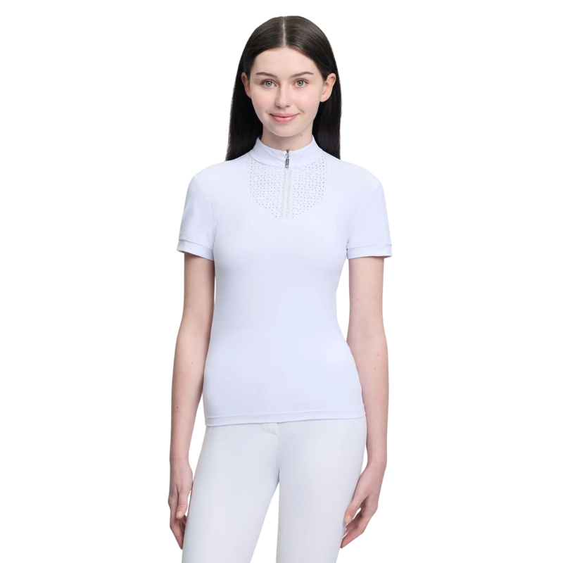 LeMieux Young Rider Brilliance Livvy Short Sleeve Show Shirt - White