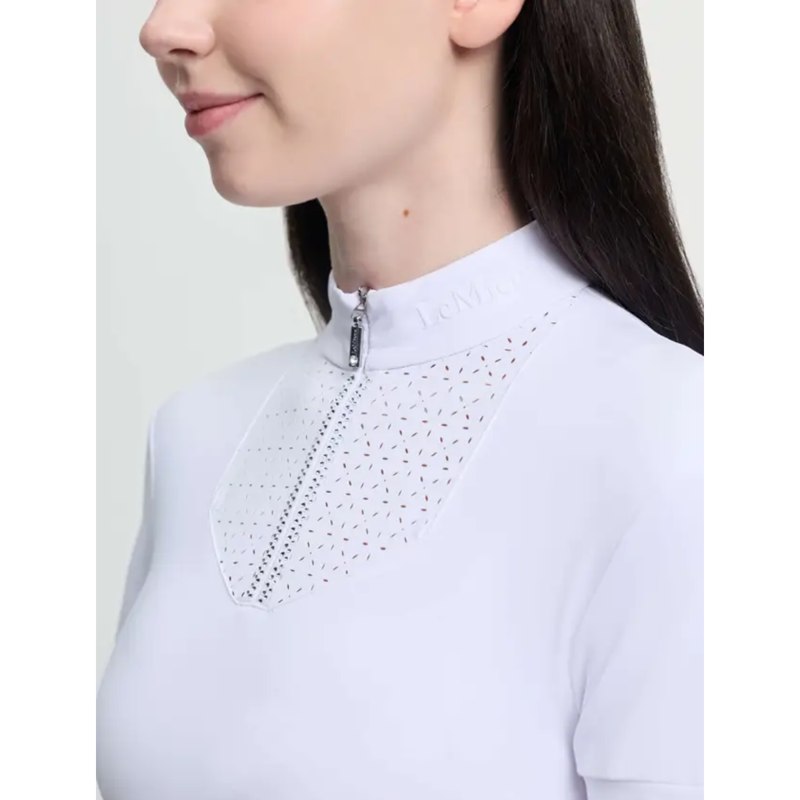 LeMieux Young Rider Brilliance Livvy Short Sleeve Show Shirt - White-4