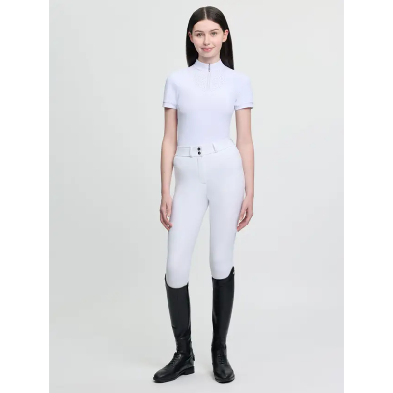 LeMieux Young Rider Brilliance Livvy Short Sleeve Show Shirt - White-5