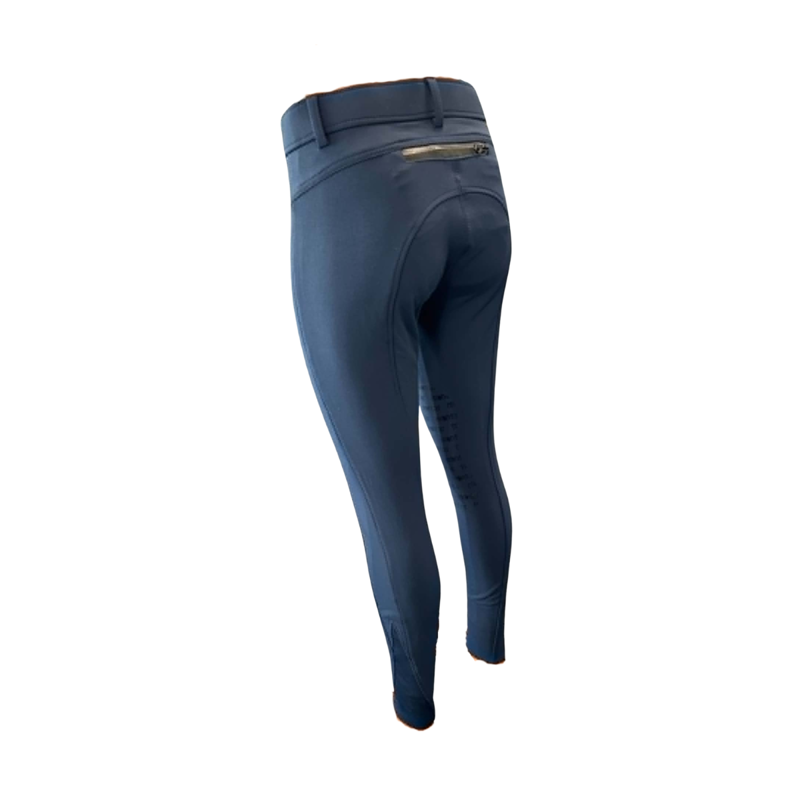 Montar Ellen Ladies Silicone Knee Patch Breeches - Blueberry-1