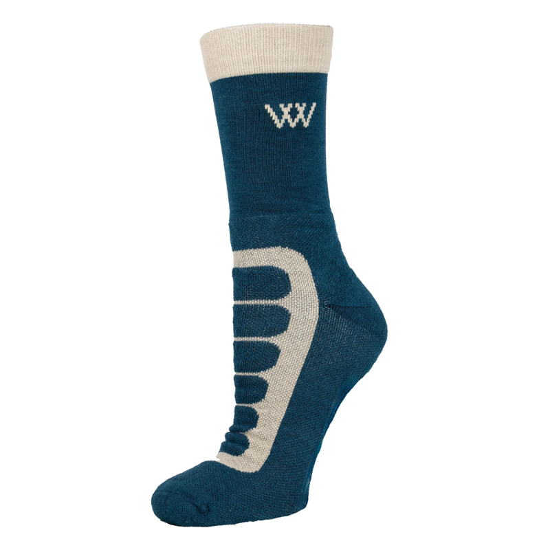 Woof Wear Short Bamboo Tech Riding Socks - Petrol/Stone