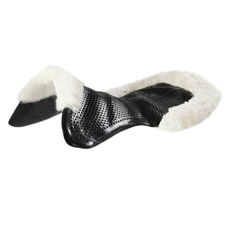 Acavallo Therapeutic Gel Pad Cut Out Eco-Wool Just Gel - Black/Natural
