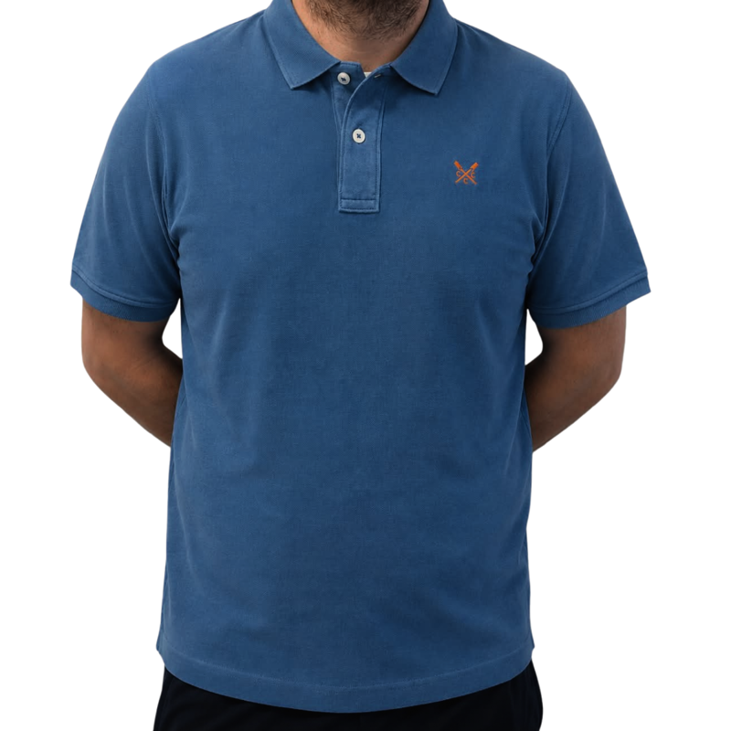 Crew Clothing Men's Classic Pique Polo - Blue Shadow