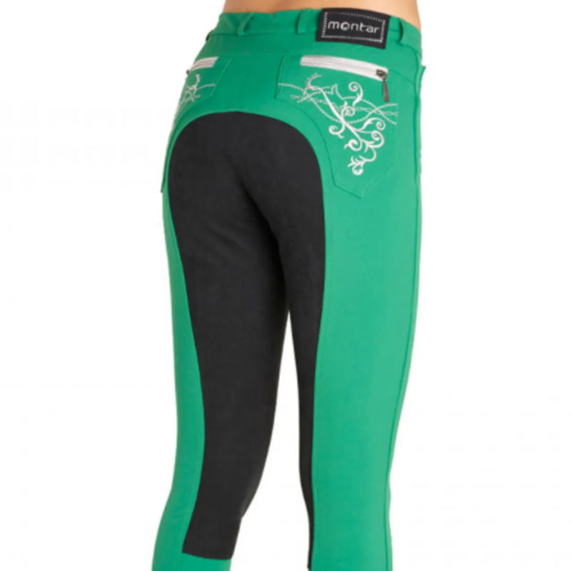 Montar Mary Ladies Full Seat Breeches - Green-2