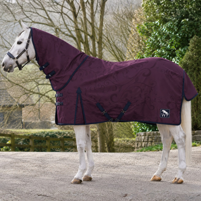 John Whitaker 150g Combo Turnout Rug - Purple Floral