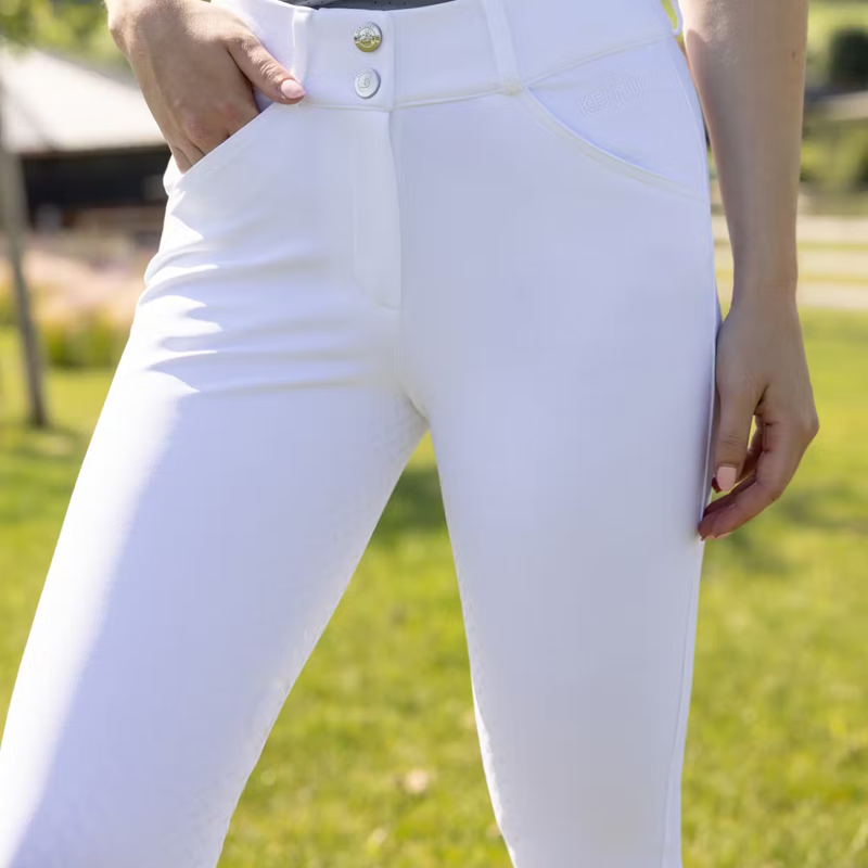 Kentucky Women's Miami Full Grip Breeches - White-4