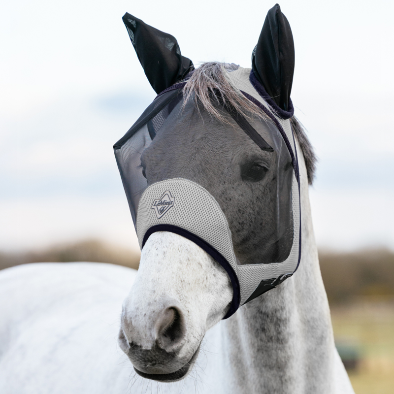 LeMieux Kudos AeroGuard Half Fly Mask - Navy-1