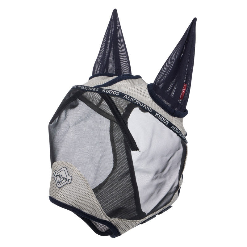 LeMieux Kudos AeroGuard Half Fly Mask - Navy