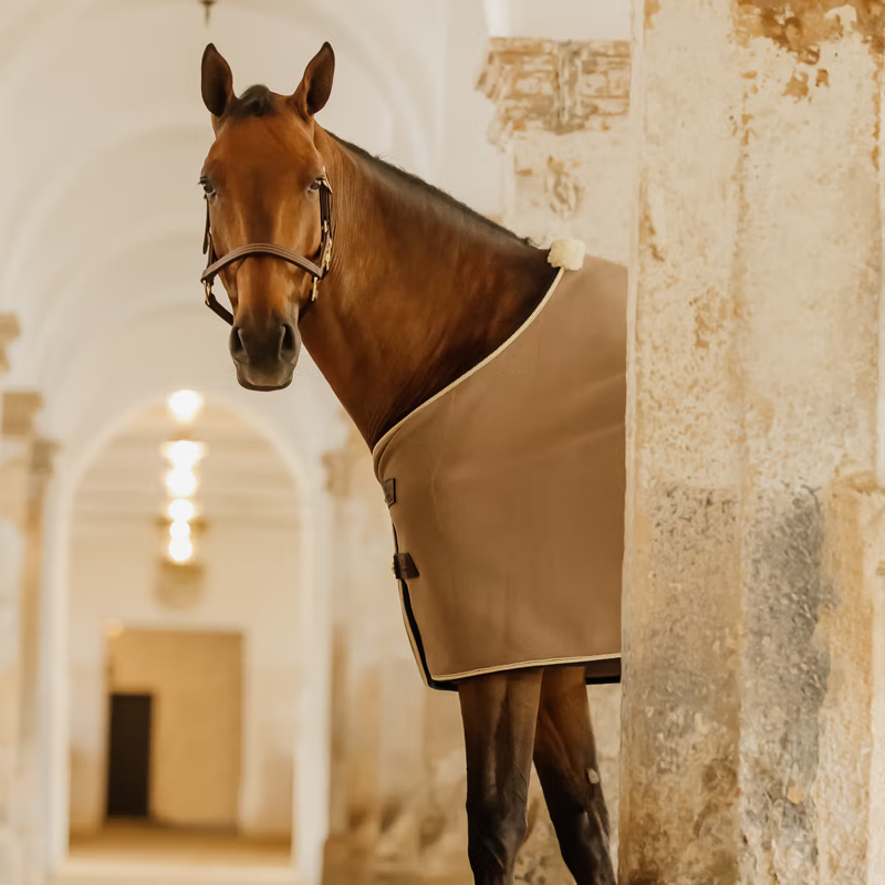 Kentucky Vegan Wool Fleece Show Rug - Beige-2
