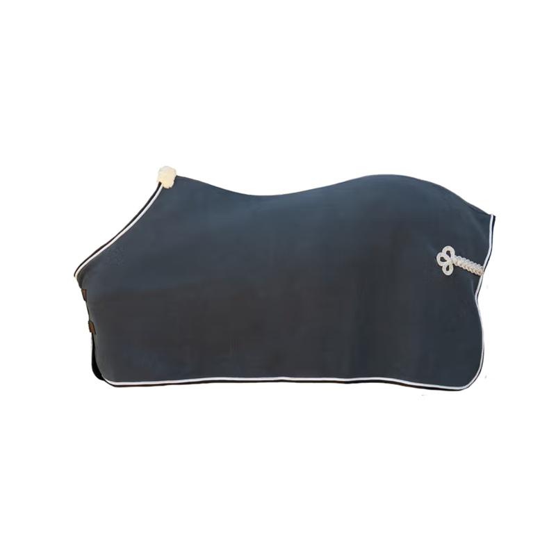 Kentucky Vegan Wool Fleece Show Rug - Navy-6