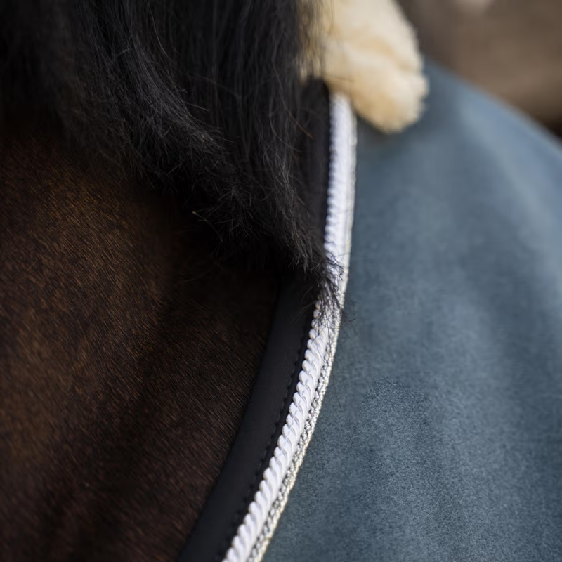 Kentucky Vegan Wool Fleece Show Rug - Navy-1