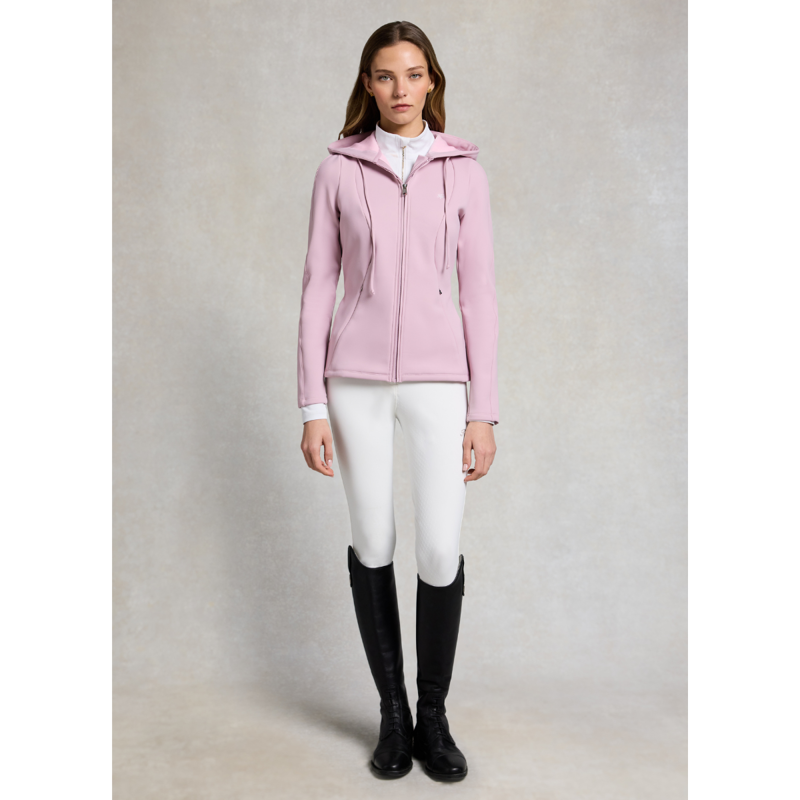 Holland Cooper Chiltern Zip Hoodie - Dawn Pink-2