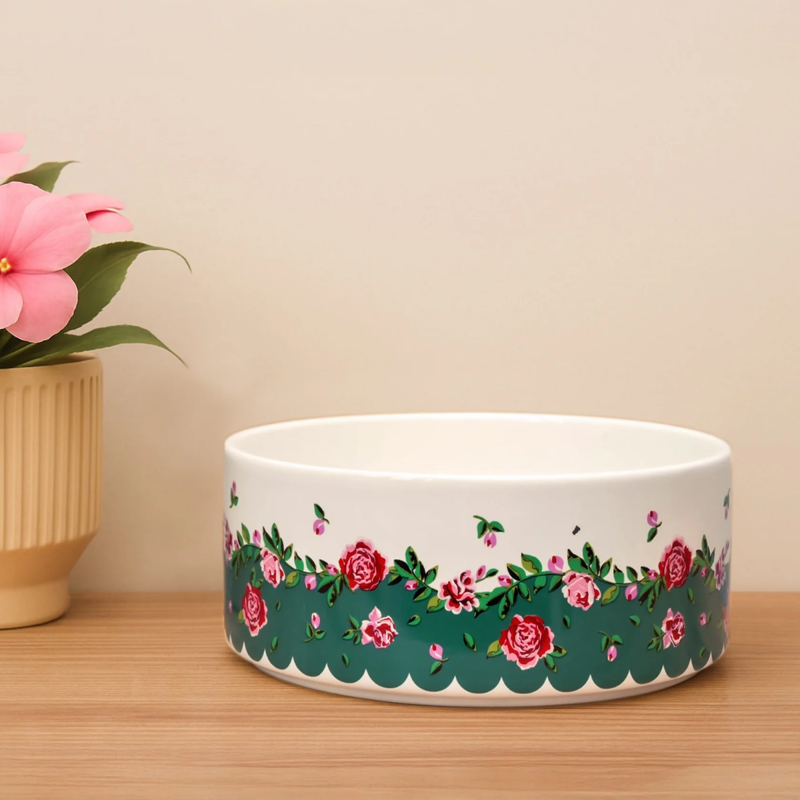 Cath Kidston Dolly Rose Ceramic Pet Bowl-2