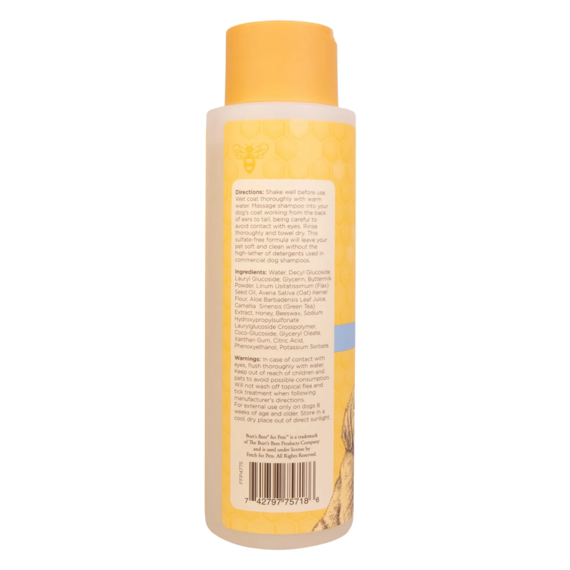 Burt's Bees Tearless 2 in 1 Shampoo and Conditioner for Puppies with Buttermilk and Linseed Oil 16oz-1