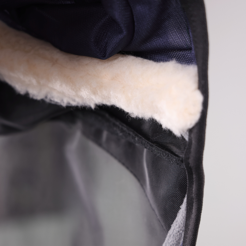 Shires FlyGuard Pro Deluxe Fly Mask with Ears and Nose - Navy-6