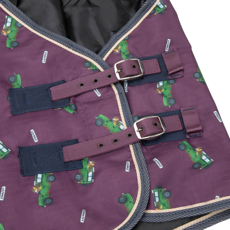 Shires Winnie and Me 100 Turnout Rug - Burgundy-2