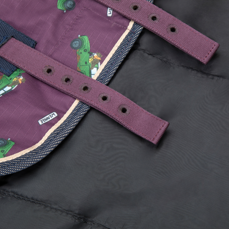 Shires Winnie and Me 100 Turnout Rug - Burgundy-6