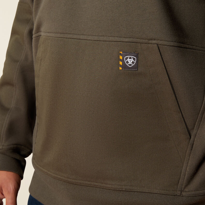 Ariat Men's Rebar Workman Duracanvas 1/4 Zip Sweatshirt - Earth-3