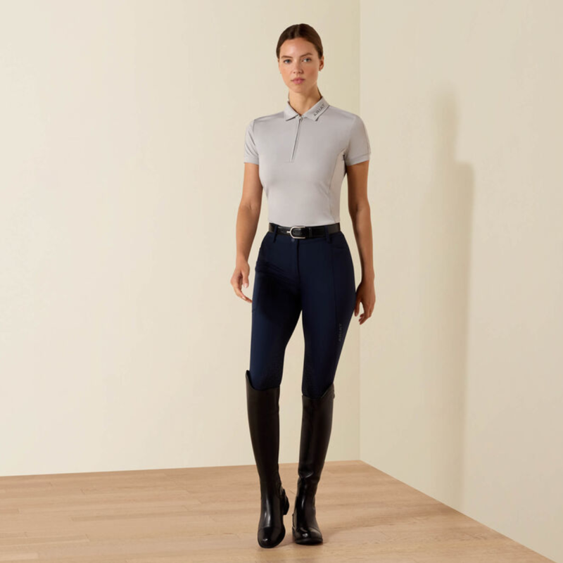 Ariat Women's Bandera 1/4 Zip Polo - Show Grey-2
