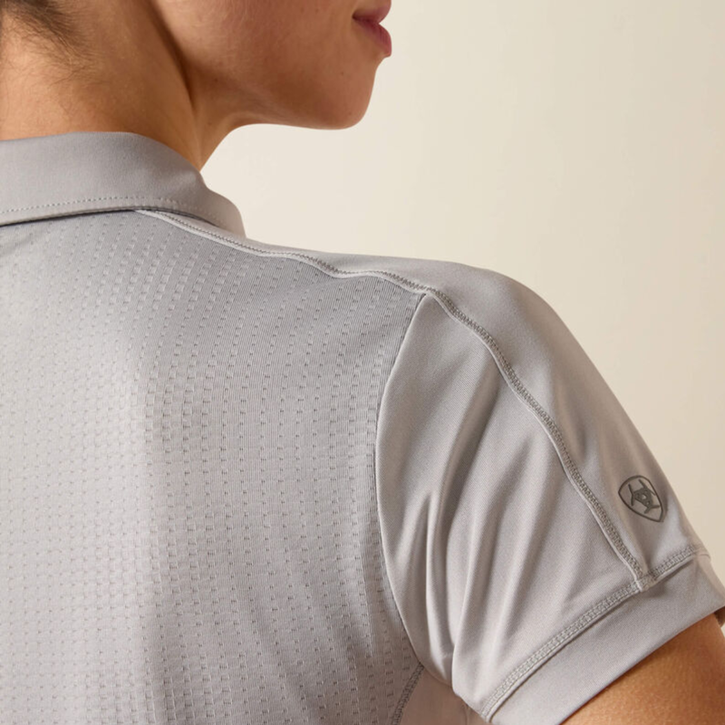 Ariat Women's Bandera 1/4 Zip Polo - Show Grey-3