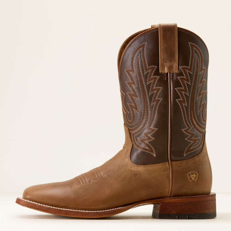 Ariat Men's County Roads Wide Square Toe Cowboy Boot - Wheat Tan-1