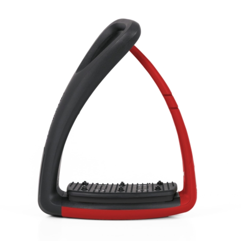Freejump Soft'Up Pro 2 Stirrups - Black/Hot Pepper Red-3