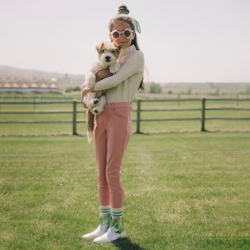 Kentucky Girls Miami City Knee Grip Breeches - Old Rose-5