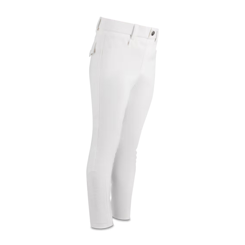 Kentucky Boy's Sammy Full Grip Riding Leggings - White-1
