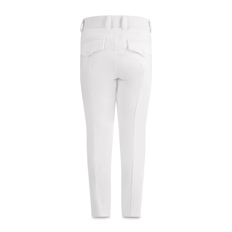 Kentucky Boy's Sammy Full Grip Riding Leggings - White-2