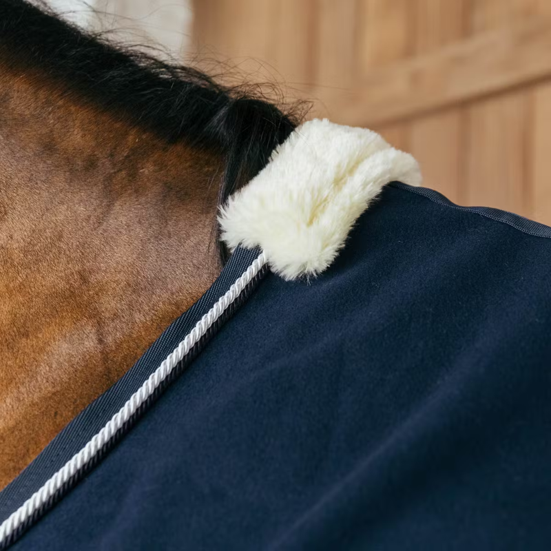 Kentucky Vegan Wool Fleece Rug - Navy-2