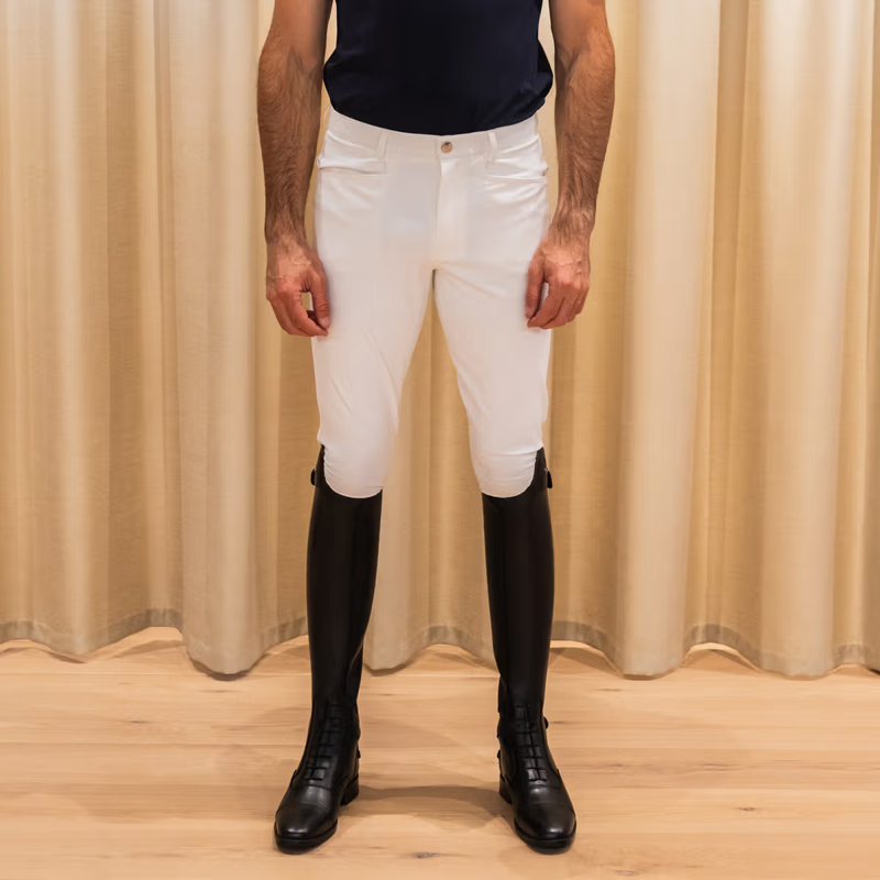 Kentucky Men's Mexico Knee Grip Breeches - White-4
