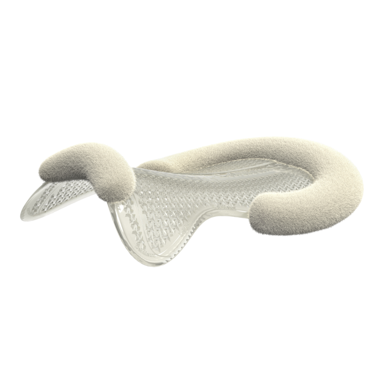 LeiMeux Gel-Tek Shaped Vegan-Wool Half Pad - Large - Natural