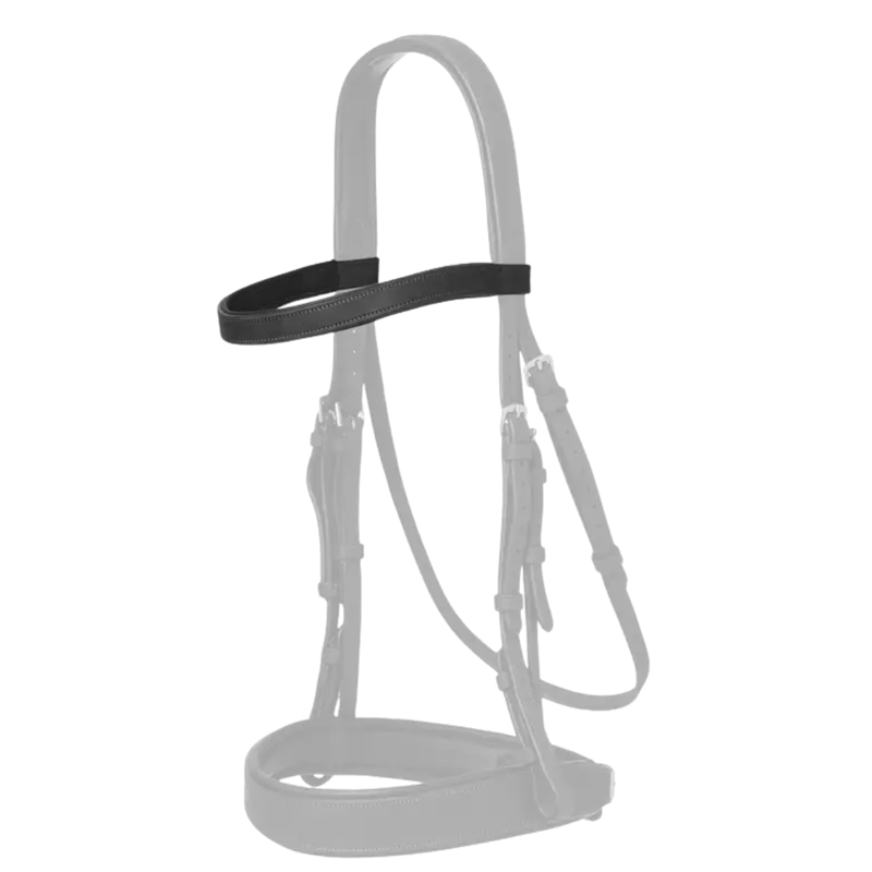 Lemieux Hunter Flat Browband - Havana/Silver-1