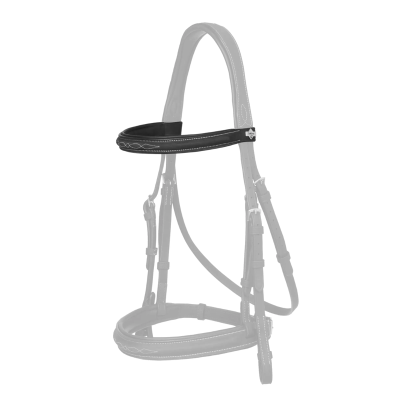Lemieux Hunter Stitched Browband - Black/Silver-1