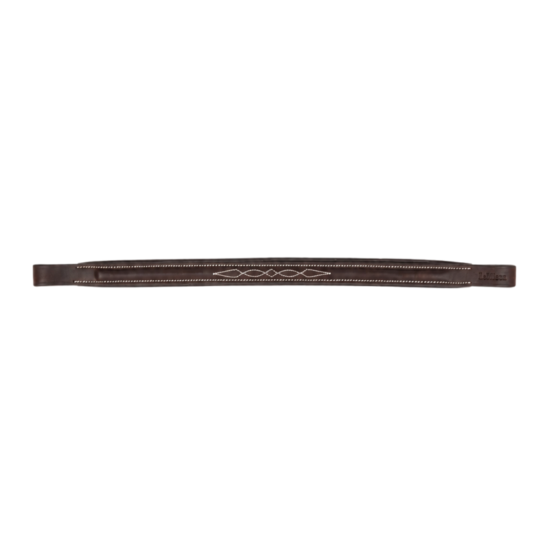 Lemieux Hunter Stitched Browband - Havana/Silver