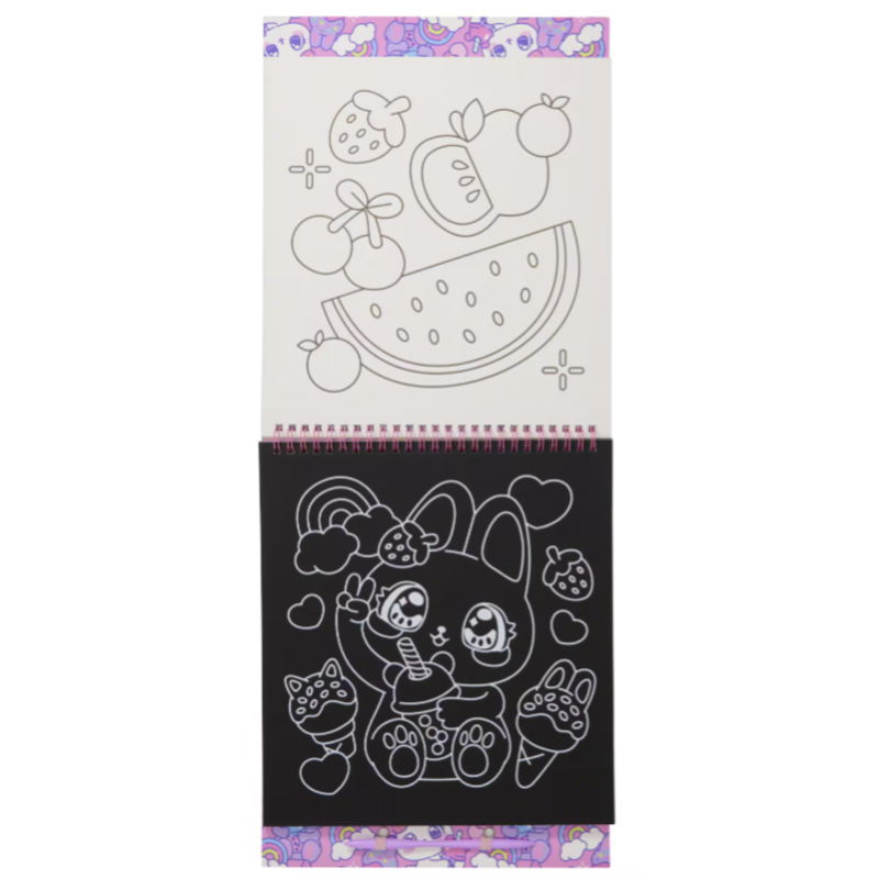Bright Eyes Scratch Book - Pink-1