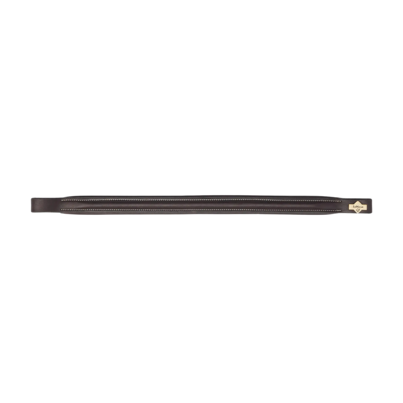 Lemieux Kudos Oiled Straight Browband - Brown/Brass