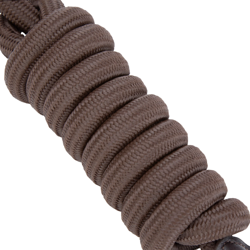 Shires Velociti Lusso Leather Lead Rope - 2 Metres  - Havana-3