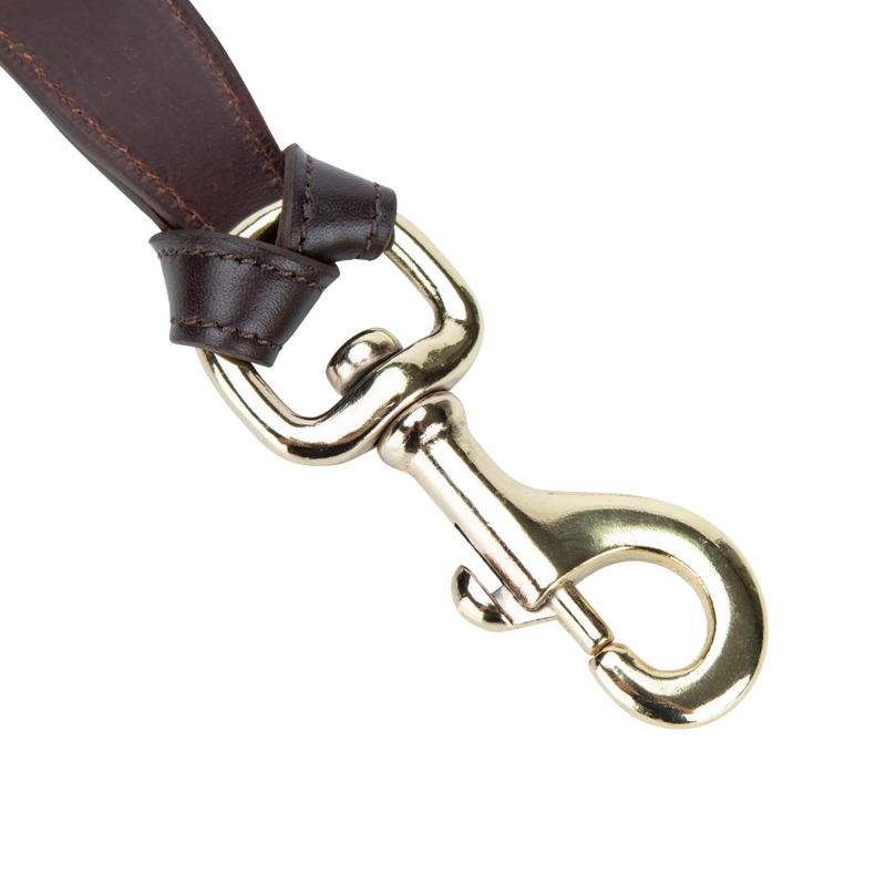 Shires Velociti Lusso Leather Lead Rope - 2 Metres  - Havana-2